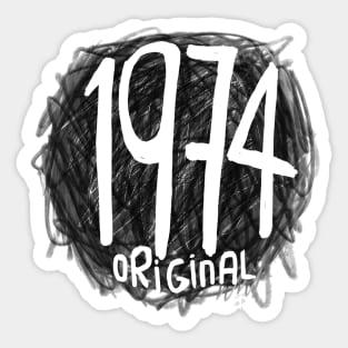 year 1974 original Sticker